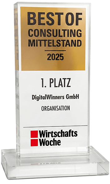 Best of Consulting Mittelstand 2025 — 1. Platz Organisation, DigitalWinners GmbH